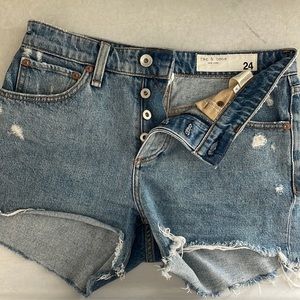 Rag and Bone “Dre Low-Rise Short” jean shorts sz 24 EUC - rag & bone
